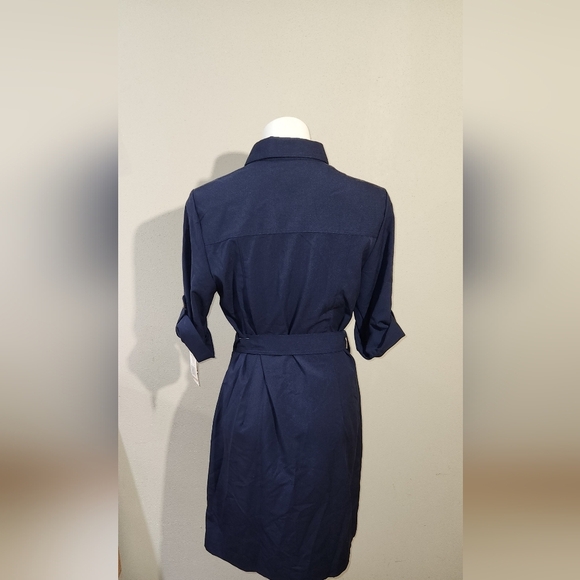 NEW Sharagono Women's Navy Dress Collared - Picture 6 of 7